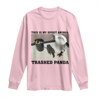 Trashed Panda Long Sleeve Shirt My Spirit Animal Funny Drunk Raccoon Meme - Wonder Print Shop