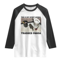 Trashed Panda Raglan Shirt My Spirit Animal Funny Drunk Raccoon Meme - Wonder Print Shop