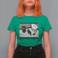 Trashed Panda T Shirt For Women My Spirit Animal Funny Drunk Raccoon Meme - Wonder Print Shop