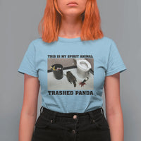 Trashed Panda T Shirt For Women My Spirit Animal Funny Drunk Raccoon Meme - Wonder Print Shop