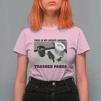Trashed Panda T Shirt For Women My Spirit Animal Funny Drunk Raccoon Meme - Wonder Print Shop
