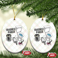 Trashed Panda Ceramic Ornament Funny Drunk Racoon Meme - Wonder Print Shop
