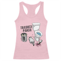 Trashed Panda Racerback Tank Top Funny Drunk Racoon Meme - Wonder Print Shop