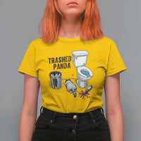 Trashed Panda T Shirt For Women Funny Drunk Racoon Meme - Wonder Print Shop