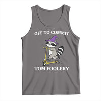 Funny Raccoon Scooter Meme Tank Top Off To Commit Tom Foolery - Wonder Print Shop