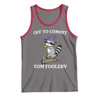 Funny Raccoon Scooter Meme Tank Top Off To Commit Tom Foolery - Wonder Print Shop