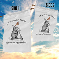 Funny Groundhog Scooter Meme Garden Flag Off To Causually Disrupt System Of Oppression - Wonder Print Shop