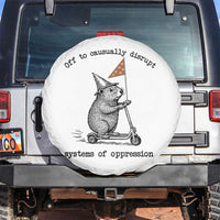 Funny Groundhog Scooter Meme Spare Tire Cover Off To Causually Disrupt System Of Oppression - Wonder Print Shop