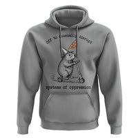 Funny Groundhog Scooter Meme Hoodie Off To Causually Disrupt System Of Oppression - Wonder Print Shop