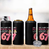 67 Valetines Meme 4 in 1 Can Cooler Tumbler Funny Teacher Sayings Six Seven - Wonder Print Shop