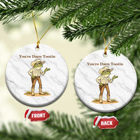 You're Darn Tootin Ceramic Ornament Funny Cowboy Frog Meme