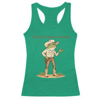 You're Darn Tootin Racerback Tank Top Funny Cowboy Frog Meme