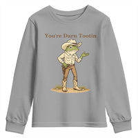 You're Darn Tootin Youth Sweatshirt Funny Cowboy Frog Meme
