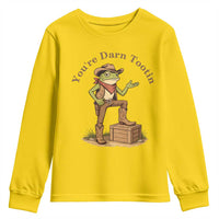 You're Darn Tootin Youth Sweatshirt Funny Cowboy Frog Sarcastic Meme