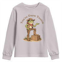You're Darn Tootin Youth Sweatshirt Funny Cowboy Frog Sarcastic Meme