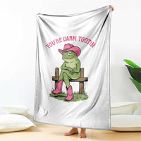 You're Darn Tootin Throw Blanket Funny Cowgirl Frog Sarcastic Meme