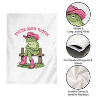 You're Darn Tootin Garden Flag Funny Cowgirl Frog Sarcastic Meme