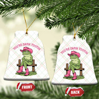 You're Darn Tootin Ceramic Ornament Funny Cowgirl Frog Sarcastic Meme