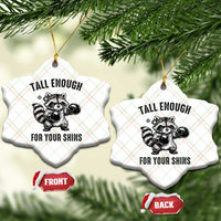 Tall Enough For Your Shins Ceramic Ornament Funny Raccoon Boxing Meme