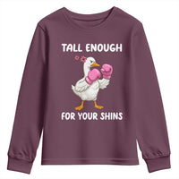Tall Enough For Your Shins Youth Sweatshirt Funny Goose Sarcastic Meme