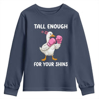 Tall Enough For Your Shins Youth Sweatshirt Funny Goose Sarcastic Meme