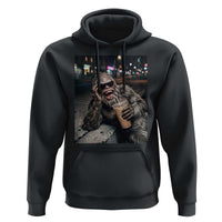 Bigfoot Drinking Iced Coffee Hoodie Funny Sasquatch Streetwear
