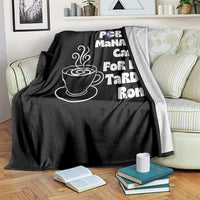 Por La Mañana Cafe Throw Blanket Puerto Rican Music Lover Coffee Fan