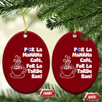 Por La Mañana Cafe Ceramic Ornament Puerto Rican Music Lover Coffee Fan