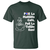 Por La Mañana Cafe T Shirt Puerto Rican Music Lover Coffee Fan
