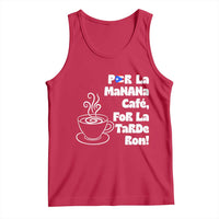 Por La Mañana Cafe Tank Top Puerto Rican Music Lover Coffee Fan
