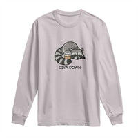 Diva Down Long Sleeve Shirt Funny Raccoon Relaxed