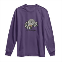 Diva Down Long Sleeve Shirt Funny Raccoon Relaxed