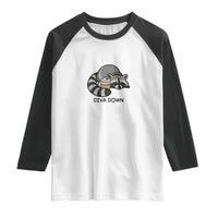 Diva Down Raglan Shirt Funny Raccoon Relaxed