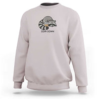 Diva Down Sweatshirt Funny Raccoon Relaxed