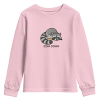 Diva Down Youth Sweatshirt Funny Raccoon Relaxed