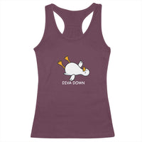Diva Down Silly Goose Racerback Tank Top Funny Sarcastic Animal Meme
