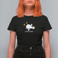 Diva Down Silly Goose T Shirt For Women Funny Sarcastic Animal Meme