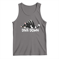 Diva Down Tank Top Funny Sarcastic Cat Meme