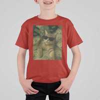 Funny Smoking Cat Selfie Meme T Shirt For Kid Gen Z Joke - Wonder Print Shop