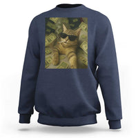 Funny Smoking Cat Selfie Meme Sweatshirt Gen Z Joke - Wonder Print Shop