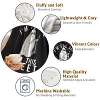 Funny Ghost Halloween Throw Blanket I Am Too Old For This Sheet - Wonder Print Shop