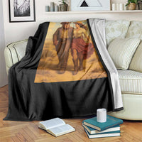 Cowboy Bigfoot Throw Blanket Funny Sasquatch Dancing Cowgirl Western Country - Wonder Print Shop