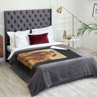 Cowboy Bigfoot Throw Blanket Funny Sasquatch Dancing Cowgirl Western Country - Wonder Print Shop