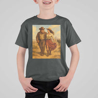 Cowboy Bigfoot T Shirt For Kid Funny Sasquatch Dancing Cowgirl Western Country - Wonder Print Shop