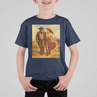 Cowboy Bigfoot T Shirt For Kid Funny Sasquatch Dancing Cowgirl Western Country - Wonder Print Shop