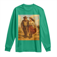 Cowboy Bigfoot Long Sleeve Shirt Funny Sasquatch Dancing Cowgirl Western Country - Wonder Print Shop