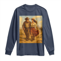 Cowboy Bigfoot Long Sleeve Shirt Funny Sasquatch Dancing Cowgirl Western Country - Wonder Print Shop