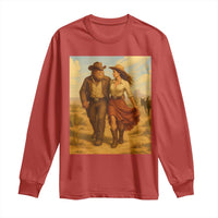 Cowboy Bigfoot Long Sleeve Shirt Funny Sasquatch Dancing Cowgirl Western Country - Wonder Print Shop