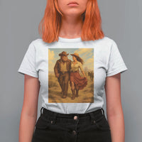 Cowboy Bigfoot T Shirt For Women Funny Sasquatch Dancing Cowgirl Western Country - Wonder Print Shop