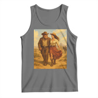 Cowboy Bigfoot Tank Top Funny Sasquatch Dancing Cowgirl Western Country - Wonder Print Shop